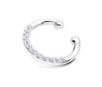 Lovely Crystal Silver Ear Cuff EC-1241